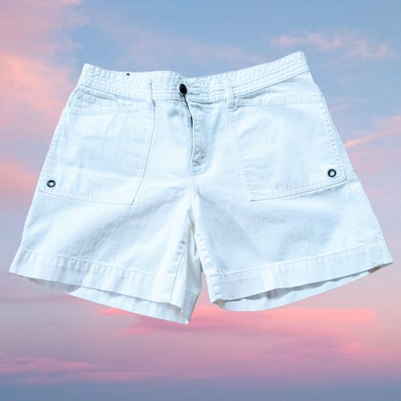 🎉SOLD🆕 Lauren Ralph Lauren White Denim Shorts size 10 - Picture 2 of 8